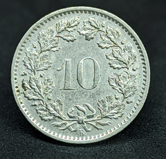 2403 - Suíça 10 rappen, 1969
