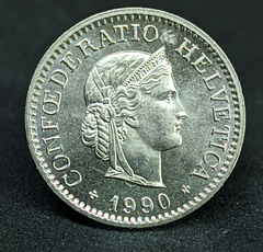 2405 - Suíça 10 rappen, 1990 - Com lindo brilho de cunho - comprar online