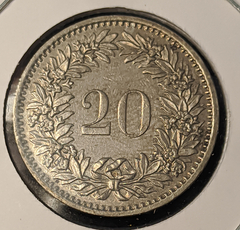 2527 - Suíça 20 rappen, 1981