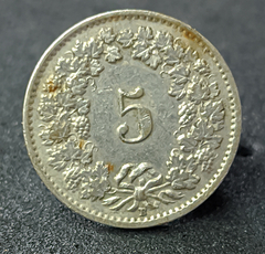 2642 - Suíça 5 rappen, 1957