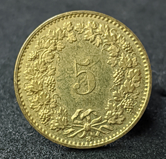 2649 - Suíça 5 rappen, 1988