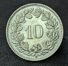 2659 - Suíça 10 rappen, 1958