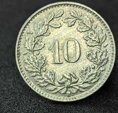 2662 - Suíça 10 rappen, 1962