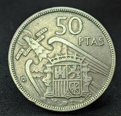 591 - Espanha 50 pesetas, 1957 - 60 dentro da estrela