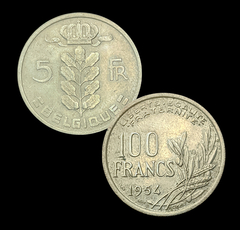653 - Duas moedas estrangeiras - Bélgica e França