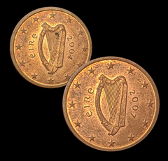 838 - Duas moedas de Euro da irlanda