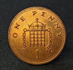 1090 - Reino Unido 1 penny, 1989