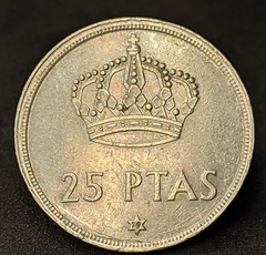 578 - Espanha 25 pesetas, 1975 - 78 dentro da estrela