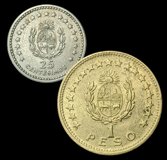 761 - Duas moedas do Uruguai