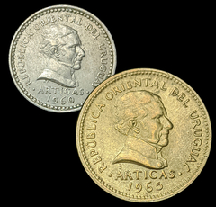761 - Duas moedas do Uruguai - comprar online