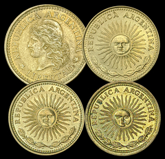 868 - Quatro moedas da Argentina com brilho de cunho - comprar online