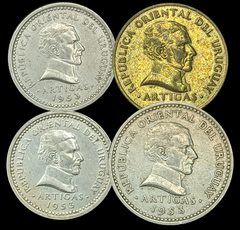 875 - Quatro moedas do Uruguai - comprar online