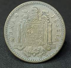 851 - Espanha 1 peseta, 1953 - Com linda pátina