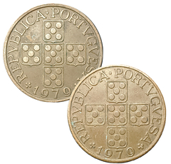 854 - Duas moedas de Portugal 1 escudo, 1979 - comprar online