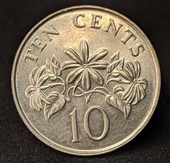1048 - Singapura 10 cêntimos, 1991