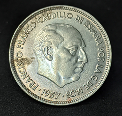 1101 - Espanha 25 pesetas, 1957 - 69 dentro da estrela - comprar online