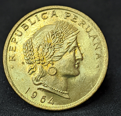 1176 - Peru 20 centavos, 1964 - Com lindo brilho de cunho - comprar online