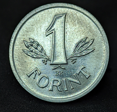 1177 - MUITO ESCASSA - Hungria 1 florim, 1990 - Com brilho de cunho