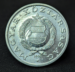 1177 - MUITO ESCASSA - Hungria 1 florim, 1990 - Com brilho de cunho - comprar online
