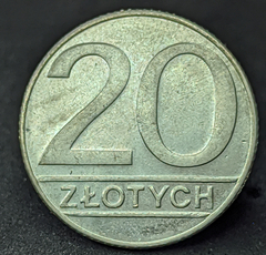 1255 - Polônia 20 zlotych, 1990