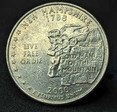 1389 - Estados Unidos ¼ dólar, 2000 - Estado de New Hampshire