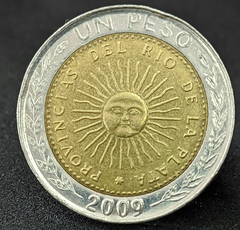 1543 - Argentina 1 peso 2009 - Bimetálica, 6.35g, ø 23mm KM# 112 - comprar online