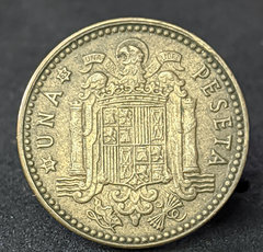 1584 - Espanha 1 peseta, 1963 - 65 dentro da estrela