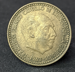 1584 - Espanha 1 peseta, 1963 - 65 dentro da estrela - comprar online