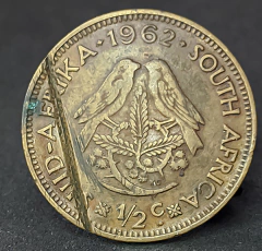 1623 - África do Sul ½ cêntimo, 1962 - No estado