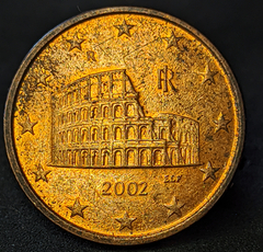 1791 - Itália 5 cêntimos de euro, 2002