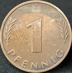 1874 - Alemanha 1 pfennig, 1974 F Stuttgart
