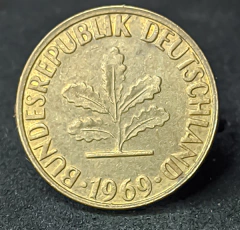1887 - Alemanha 5 pfennig, 1969 F Stuttgart - comprar online