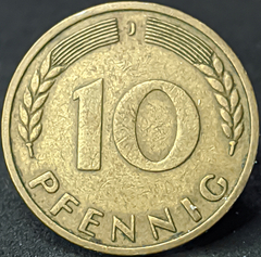 1894 - Alemanha 10 pfennig, 1950 J Hamburgo
