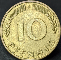 1895 - Alemanha 10 pfennig, 1950 J Hamburgo
