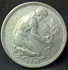 010 - Alemanha 50 pfennig, 1970 G Karlsruhe