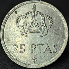 057 - Espanha 25 pesetas, 1975 - 78 dentro da estrela