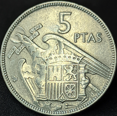 064 - Espanha 5 pesetas, 1957 - 65 dentro da estrela