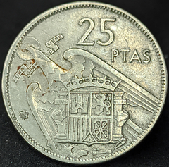 083 - Espanha 25 pesetas, 1957 - 67 dentro da estrela