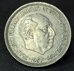 083 - Espanha 25 pesetas, 1957 - 67 dentro da estrela - comprar online