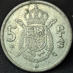 090 - Espanha 5 pesetas, 1975 - 78 dentro da estrela