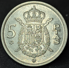 093 - Espanha 5 pesetas, 1975 - 80 dentro da estrela