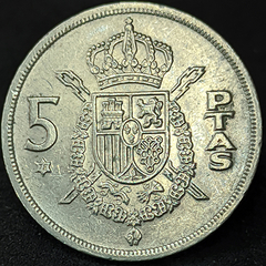 103 - Espanha 5 pesetas, 1975 - 78 dentro da estrela