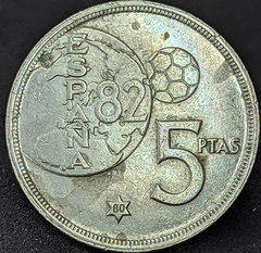 129 - Espanha 5 pesetas, 1980 - 80 dentro da estrela