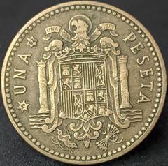 143 - Espanha 1 peseta, 1953 - 62 dentro da estrela