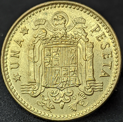160 - Espanha 1 peseta, 1975 - 78 dentro da estrela