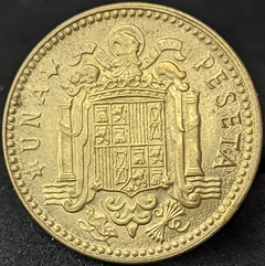 167 - Espanha 1 peseta, 1975 - 56 dentro da estrela