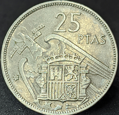 133 - Espanha 25 pesetas, 1957 - 70 dentro da estrela