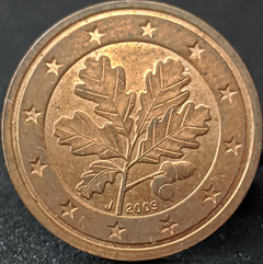 483 - Alemanha 2 cêntimos de euro, 2009 J