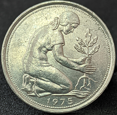 505 - Alemanha 50 pfennig, 1975 J
