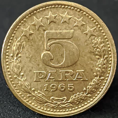 588 - Iugoslávia 5 para, 1965